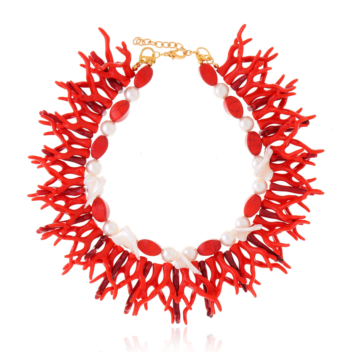 COLAR GAIVOTA VERMELHO Ouro