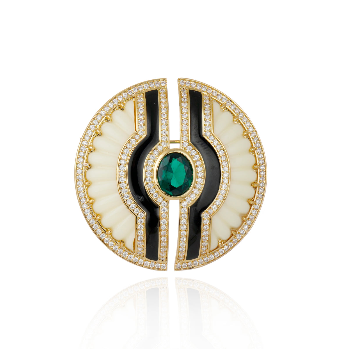 BROCHE INTI BRANCO Ouro