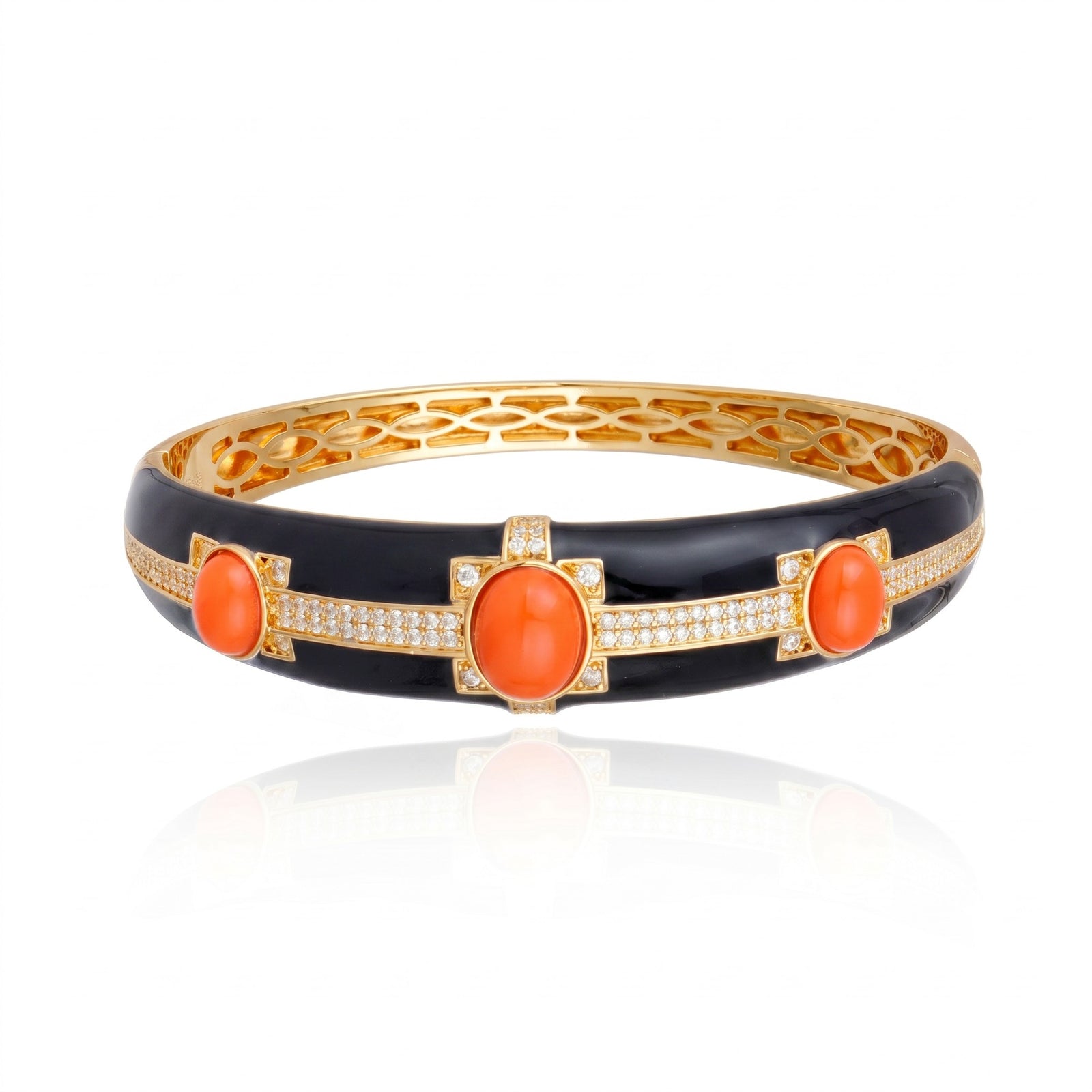 BRACELETE IMPERATRIZ CORAL Ouro