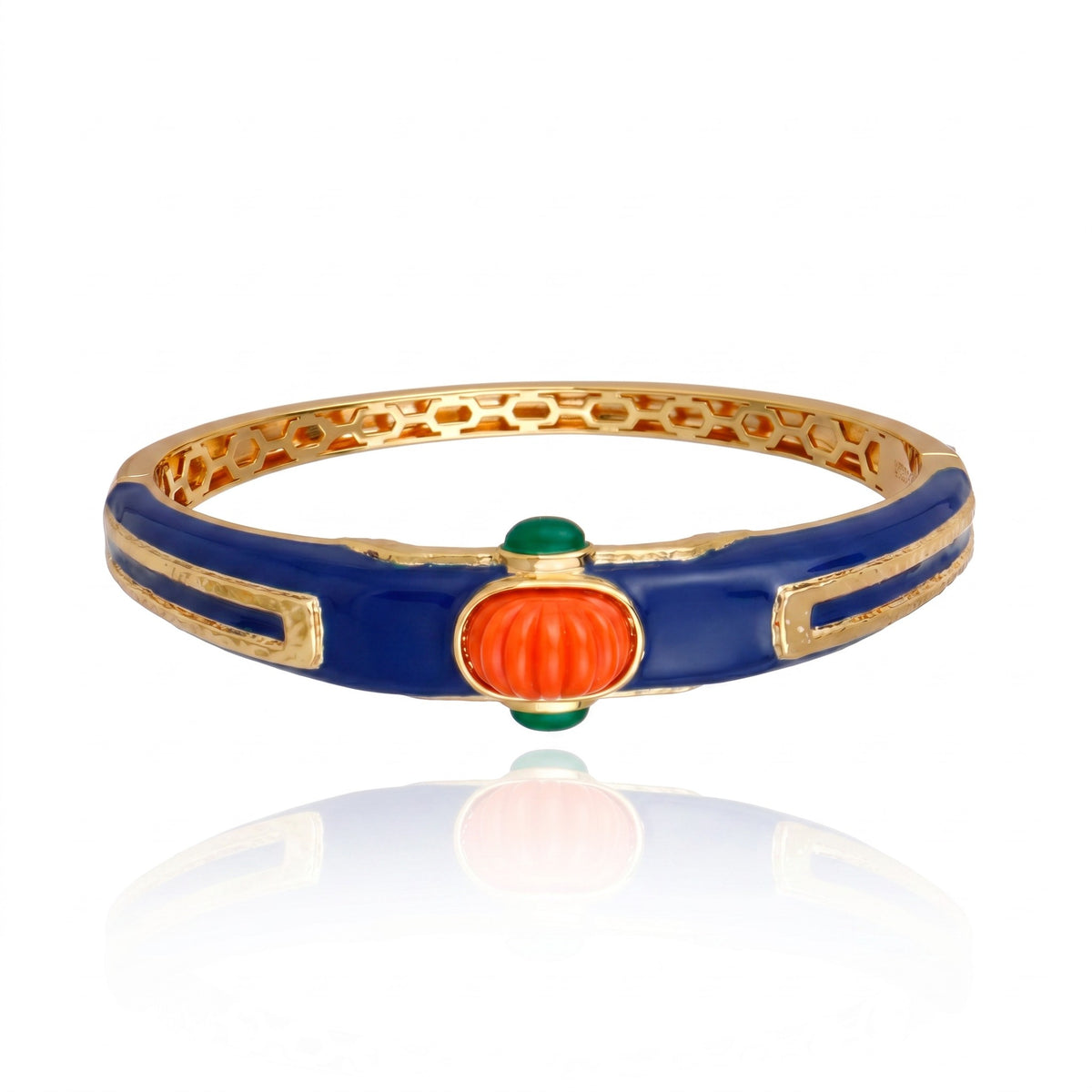 BRACELETE AGUAS CALIENTES AZUL Ouro