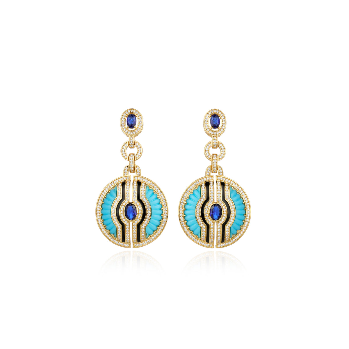 BRINCO INTI TURQUESA Ouro