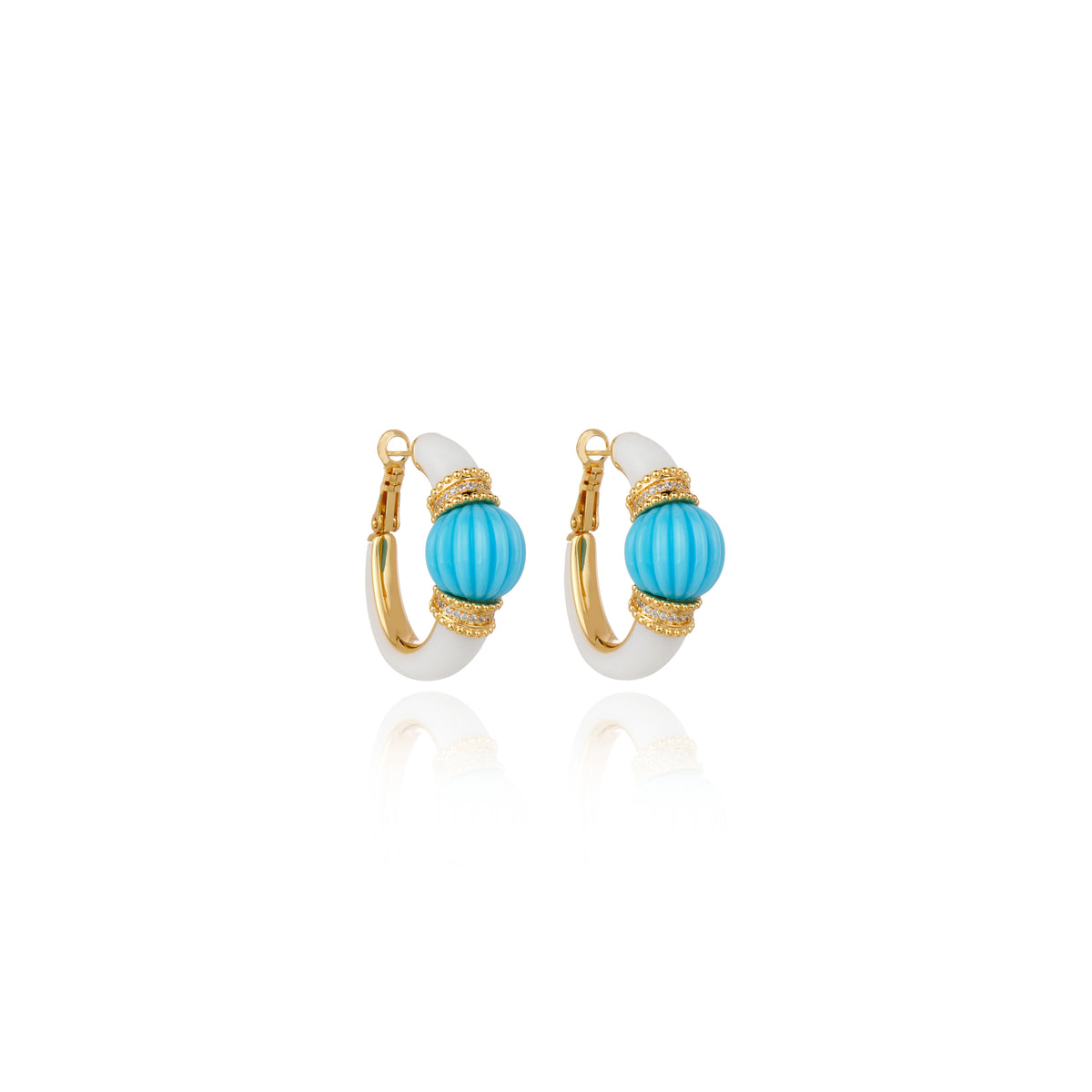 ARGOLA AMARU TURQUESA Ouro