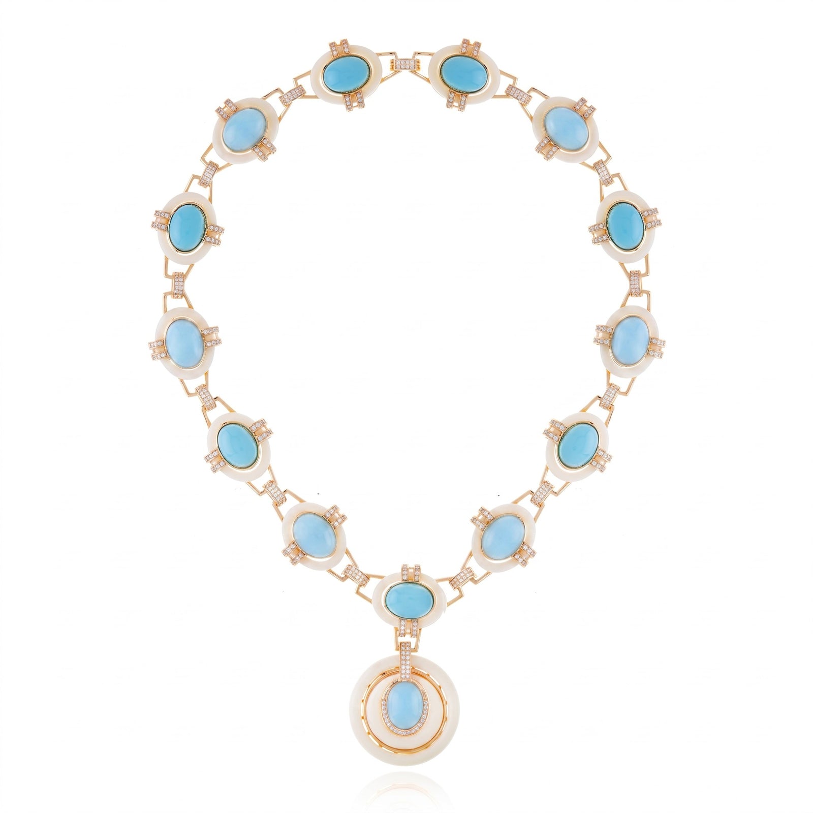 COLAR MP TURQUESA Ouro
