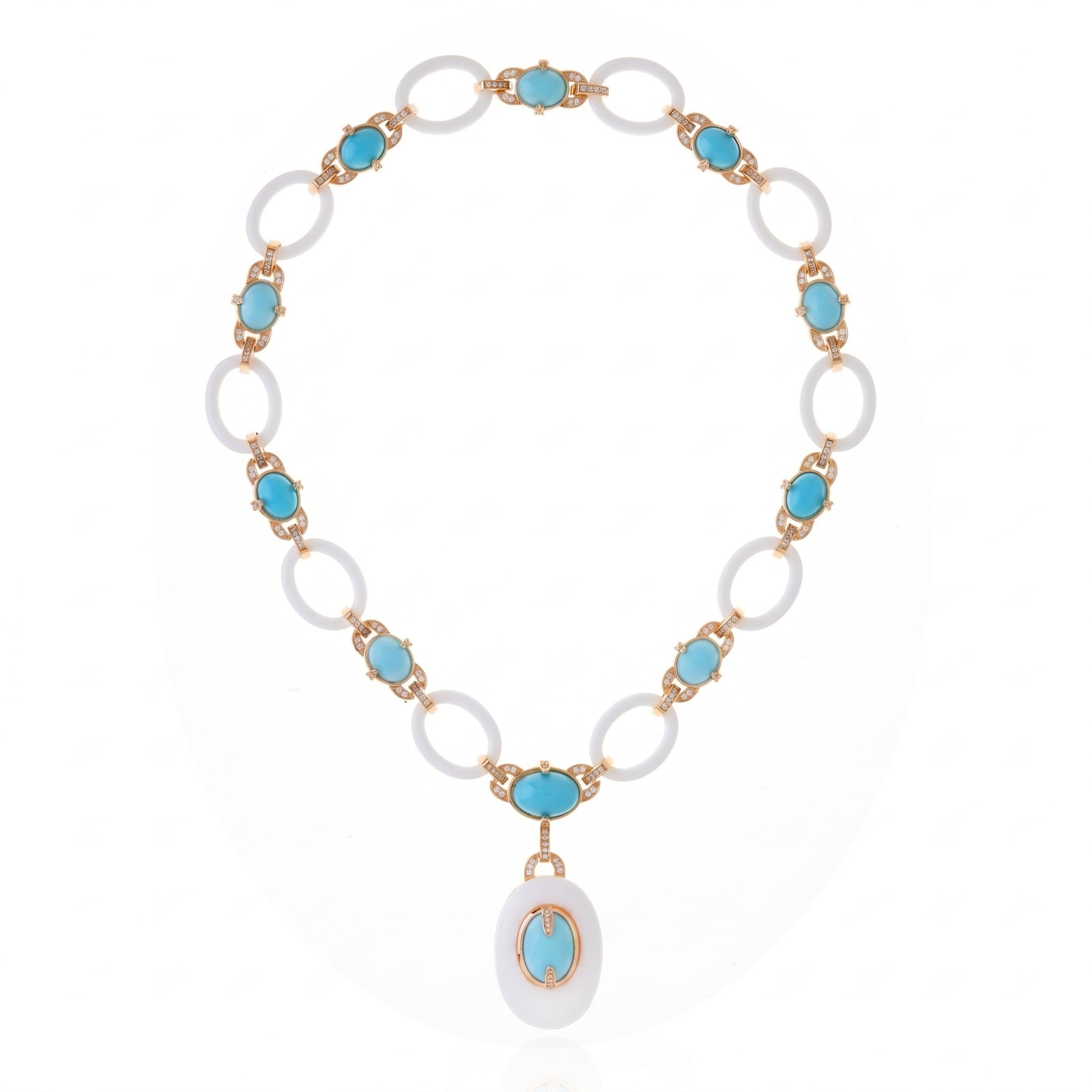 COLAR FOGO SAGRADO TURQUESA Ouro