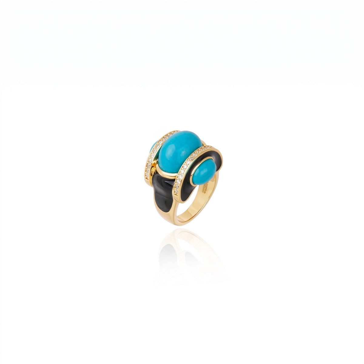 ANEL FOGO SAGRADO TURQUESA Ouro