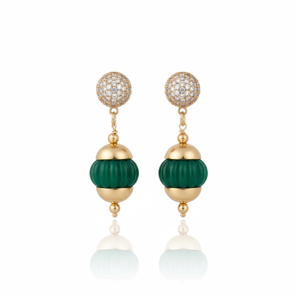 BRINCO MALFATTI VERDE Ouro
