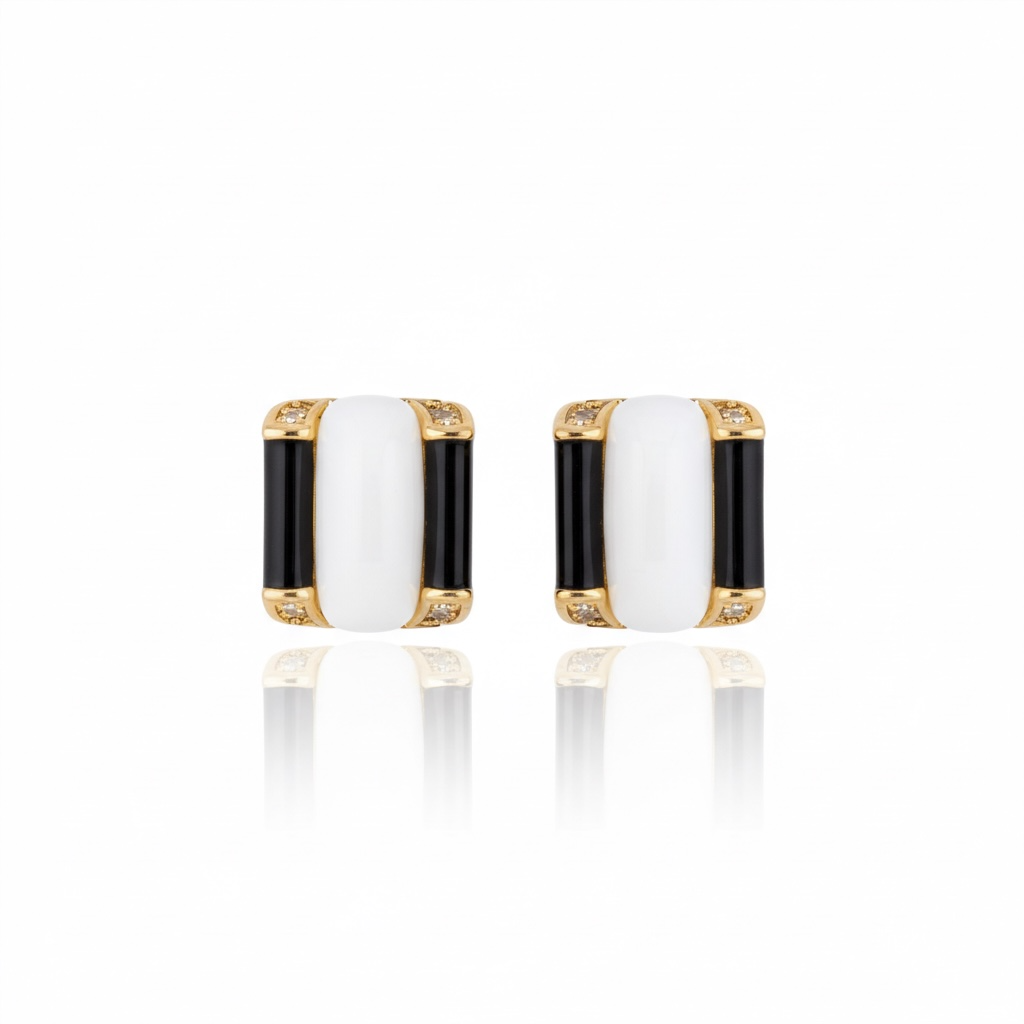 BRINCO ZINA PRETO E BRANCO Ouro