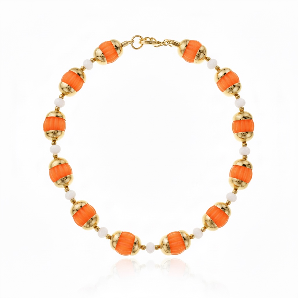 COLAR ZINA LARANJA Ouro