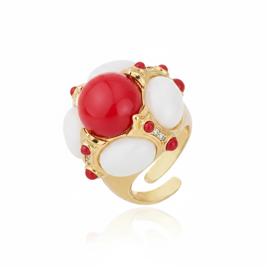Anel Martins Vermelho Ouro