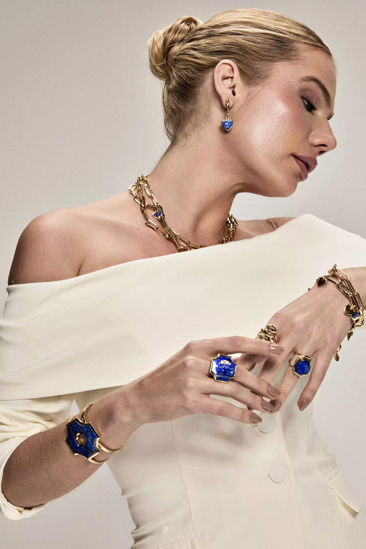 PULSEIRA  ANTEROS LÁPIS-LAZULI  Ouro