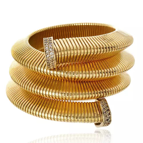 Bracelete Hemera Cuff Tubogas Ouro