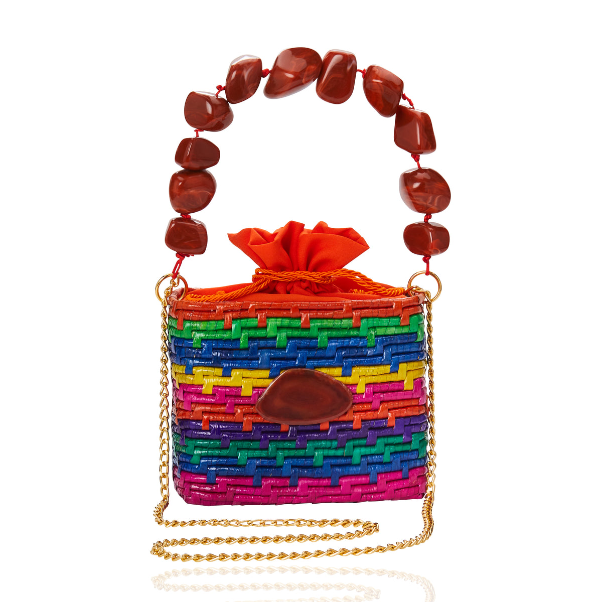 Bolsa Baú Colorida Colorida