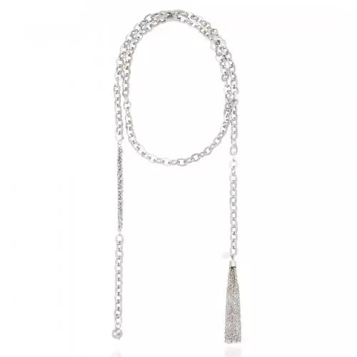 Colar Longo Correntaria Fios Pantheon Prata