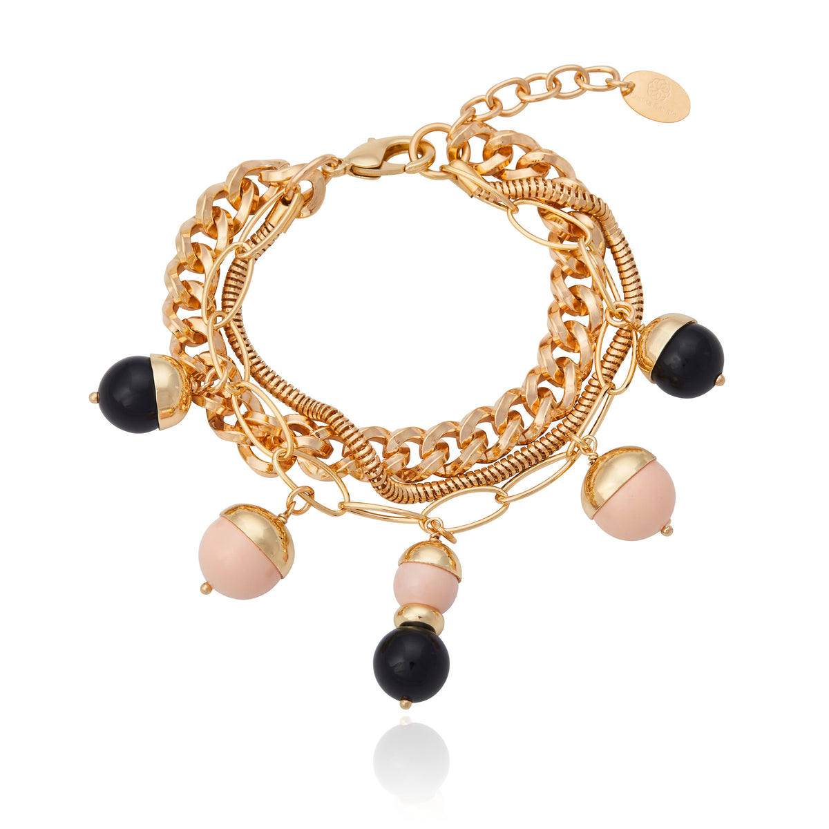 Pulseira Berloque Resina San Marco Ouro