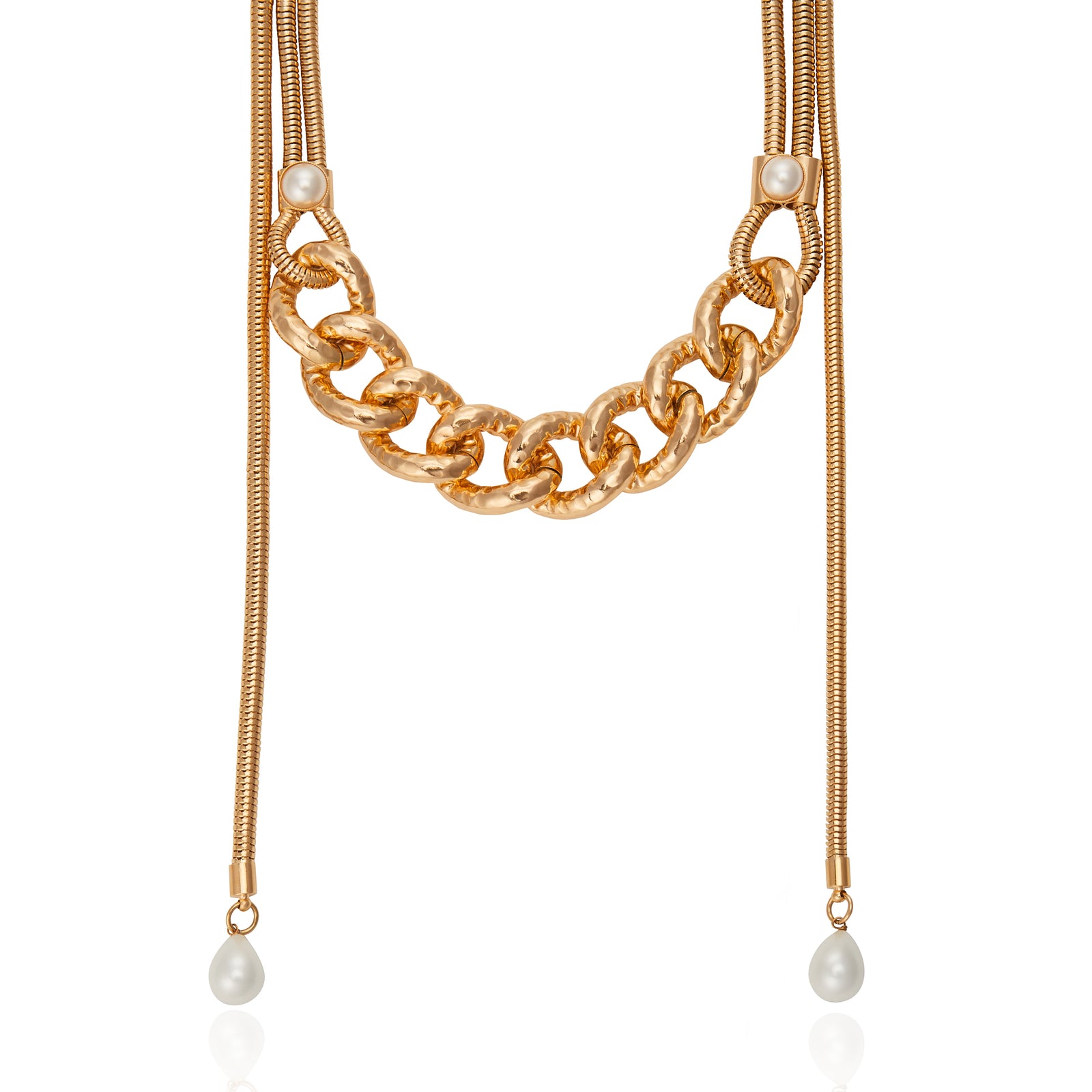 Colar Chain Pearl Vietnã Ouro