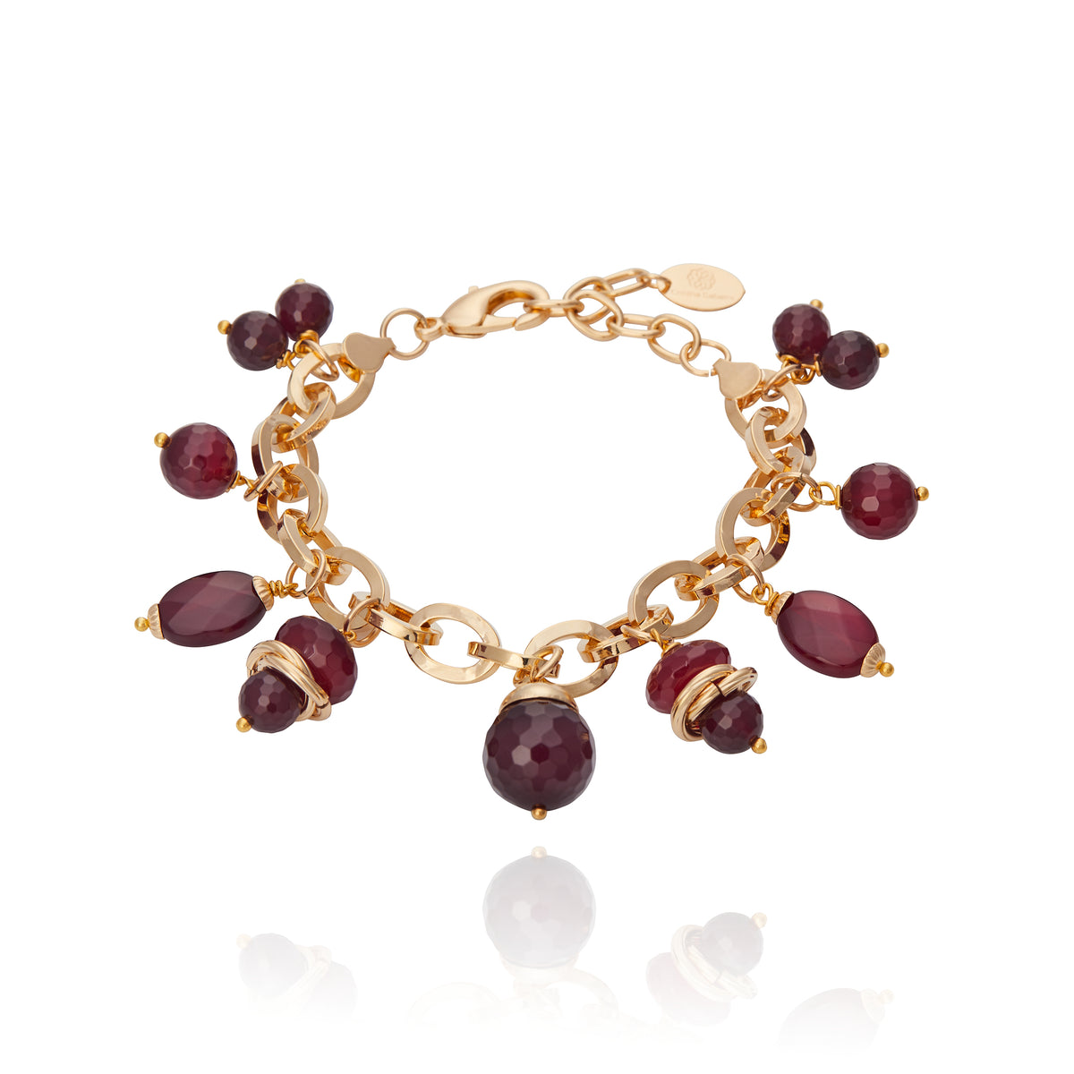Pulseira Berloque Taj Mahal Rubi Ouro