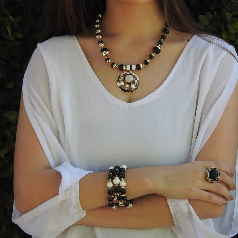Pulseira Trio Voltas Onix onix