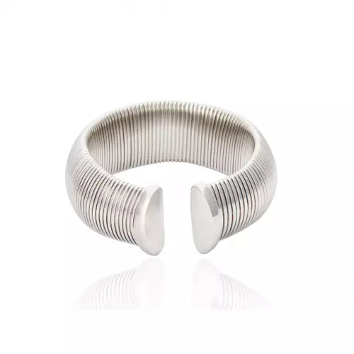 Bracelete Largo Liso Tubogás Coliseu Prata