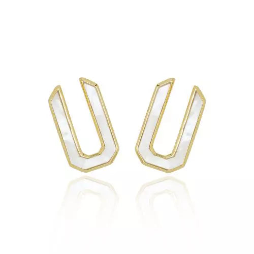 Brinco Orgânico Madreperola Icons Ouro