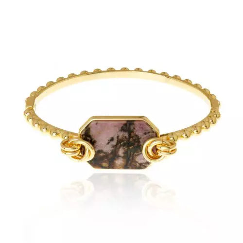 Bracelete Classico Rodonite Icons Ouro