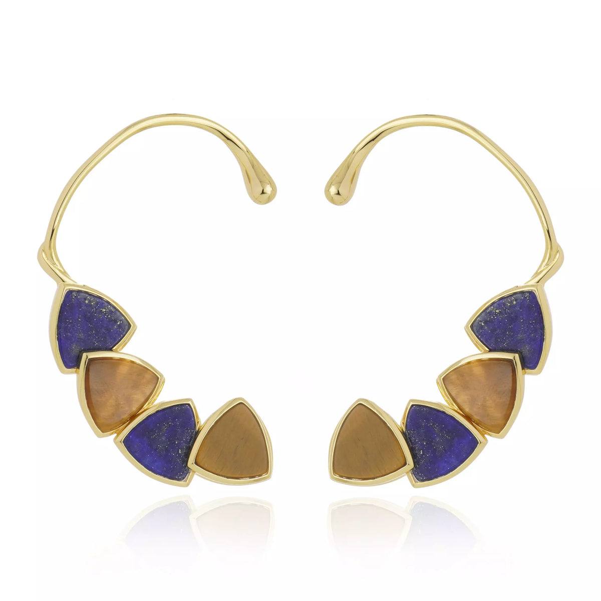 BRINCO EARCUFF AURORA LÁPIS-LAZÚLI  Ouro