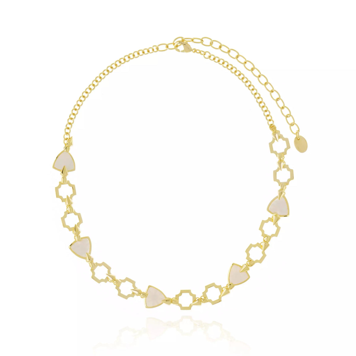 CHOKER HIMEROS MADREPEROLA BRANCA  Ouro