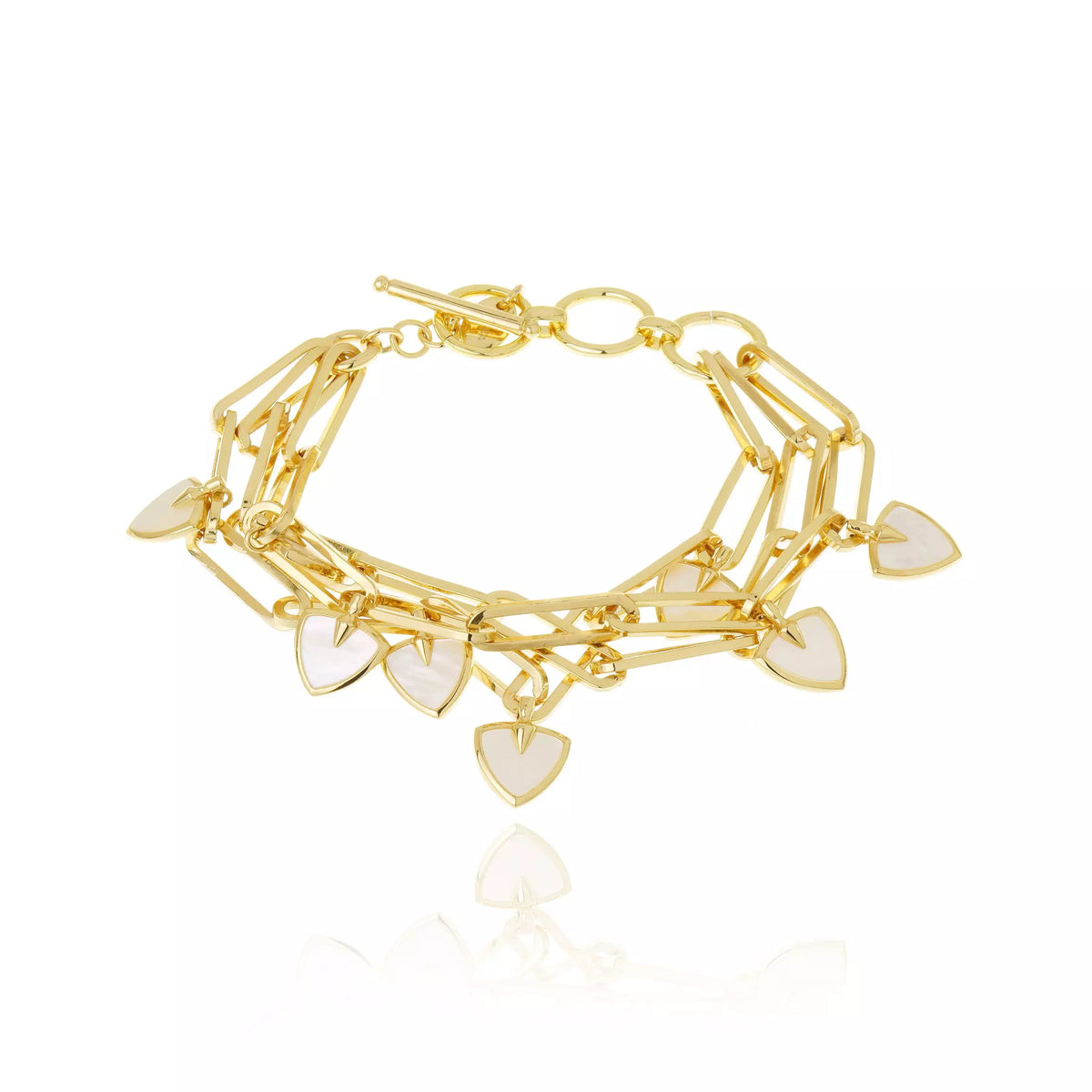 PULSEIRA ANTEROS MADREPÉROLA BRANCA Ouro