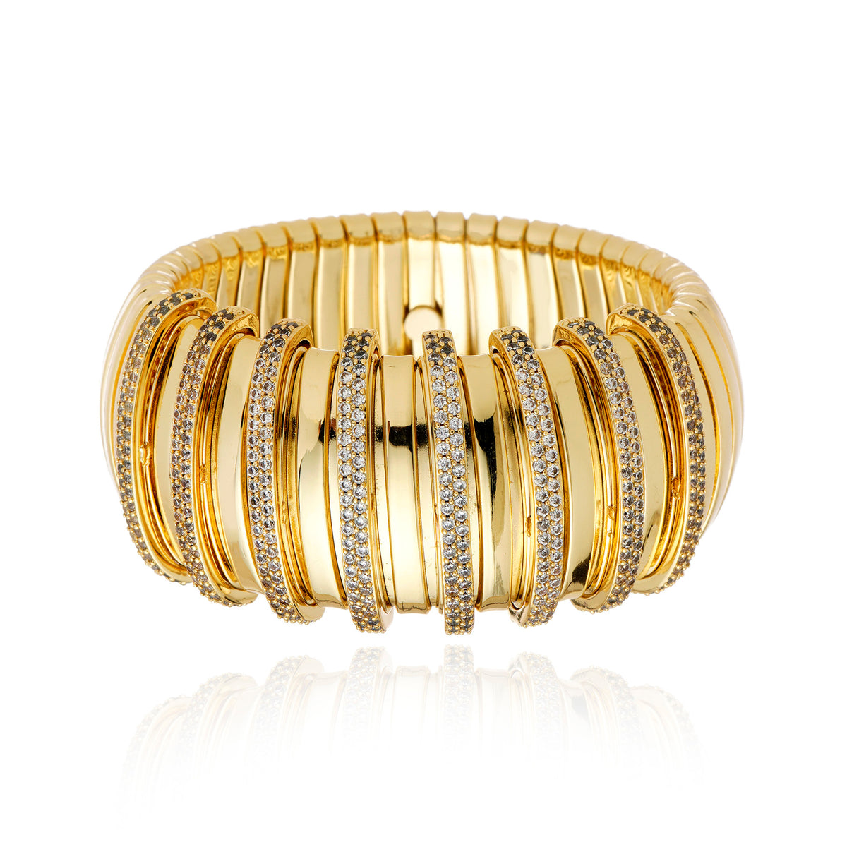 BRACELETE ZIRCONIA VEVERA Ouro