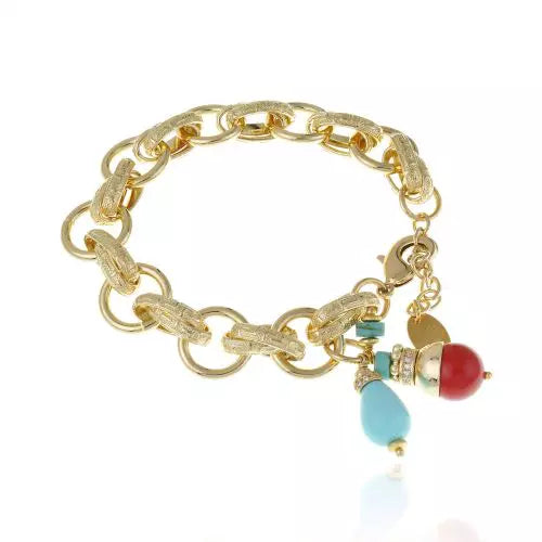 PULSEIRA SIRENA CACHO PEDRAS BAVENO Ouro