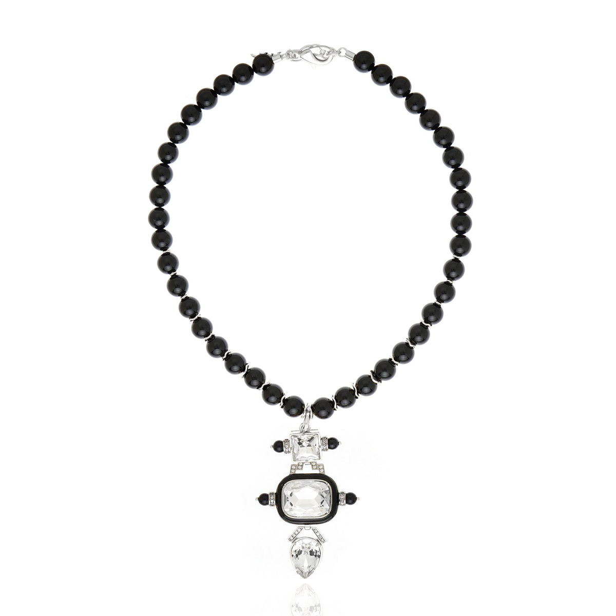 Colar Pingente Cristal Max Prata
